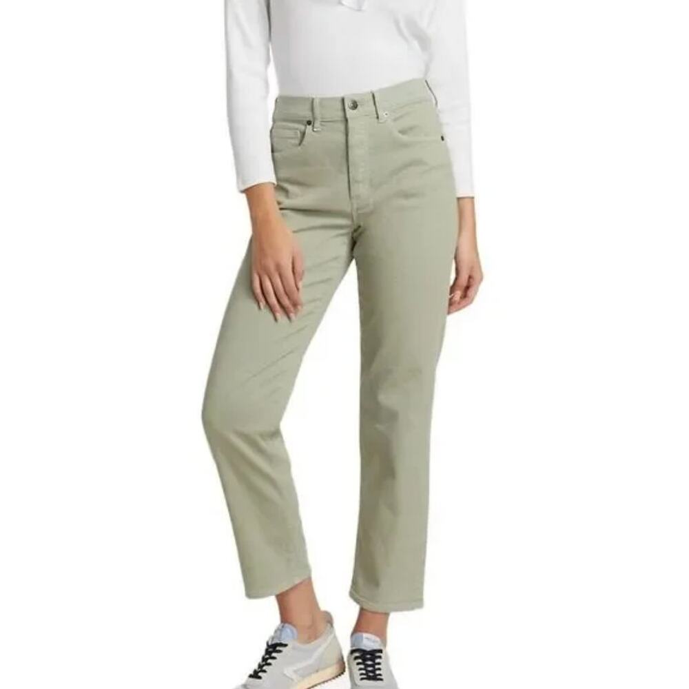 Veronica Beard Blake Classic Straight Leg Jeans Sage Green Size 25 / 0 NWT